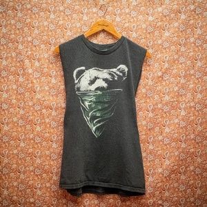 Grizzly Bear Gang Grunge Tank Top